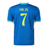 Pánský Fotbalový dres Brazílie Vinicius Junior #7 Copa America 2024 Venkovní Krátký Rukáv